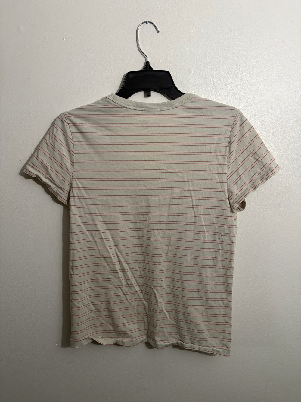 Universal Thread Cream Tee with Pink Stripes - Picture 3 of 3